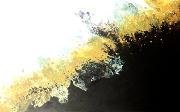 Yellow Paint Pour