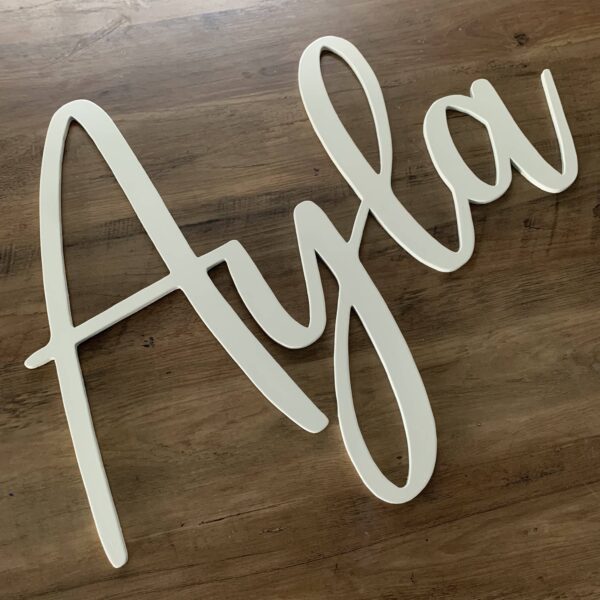 Ayla cut out in wood