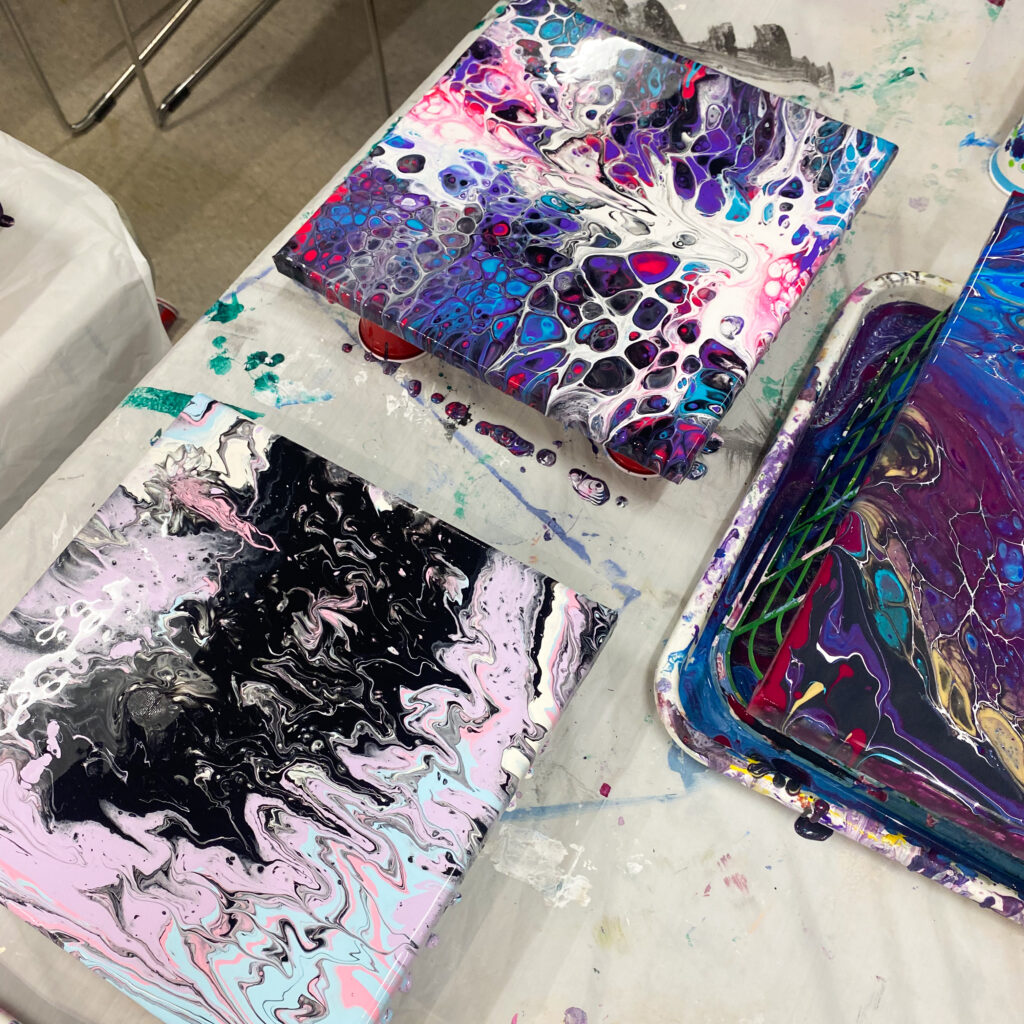 Paint pour drying 