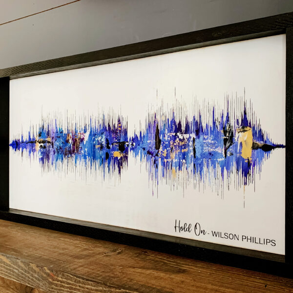 Sound wave painting in purples