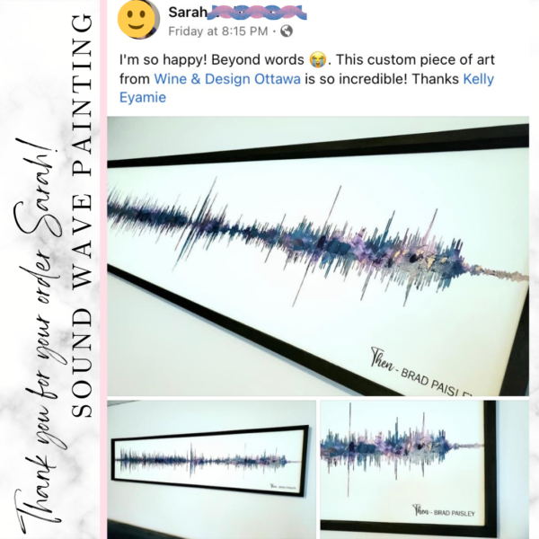 soundwave painting with comments from customer